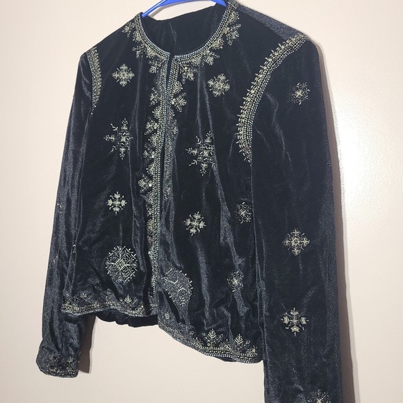 Sequins velvet cardigan - Picture 4 of 9